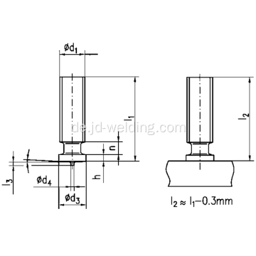 Gewinde Aluminiumkondensator-Entladungsschweißen, Aluminium en Aw-Almg 3